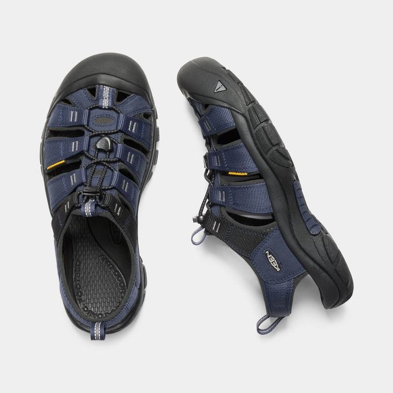 Keen Newport Hydro Mens Hiking Sandals Blue/Black Online Sale (1067-YCQLG)